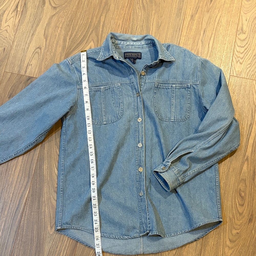 VTG medium weight denim button up chore coat - M/L